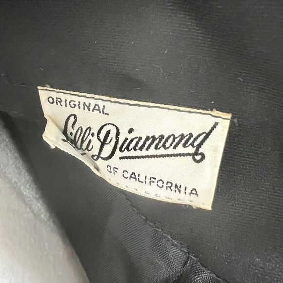 Vintage Lilli Diamond 1960s Black Chiffon Lace Bubble Bow Detail Pencil Dress - Picture 14 of 16